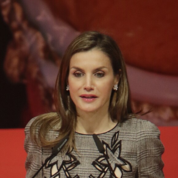 La reine Letizia d'Espagne lors d'un événement pour la journée mondiale de la Croix Rouge et du Croissant-Rouge à Séville, le 11 mai 2017.