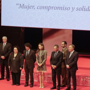 La reine Letizia d'Espagne lors d'un événement pour la journée mondiale de la Croix Rouge et du Croissant-Rouge à Séville, le 11 mai 2017.