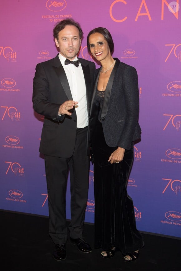 Vincent Perez avec sa femme Karine Silla - Arrivées au dîner de la cérémonie d'ouverture du 70e Festival International du Film de Cannes. Le 17 mai 2017 © Borde-Jacovides-Moreau/Bestimage