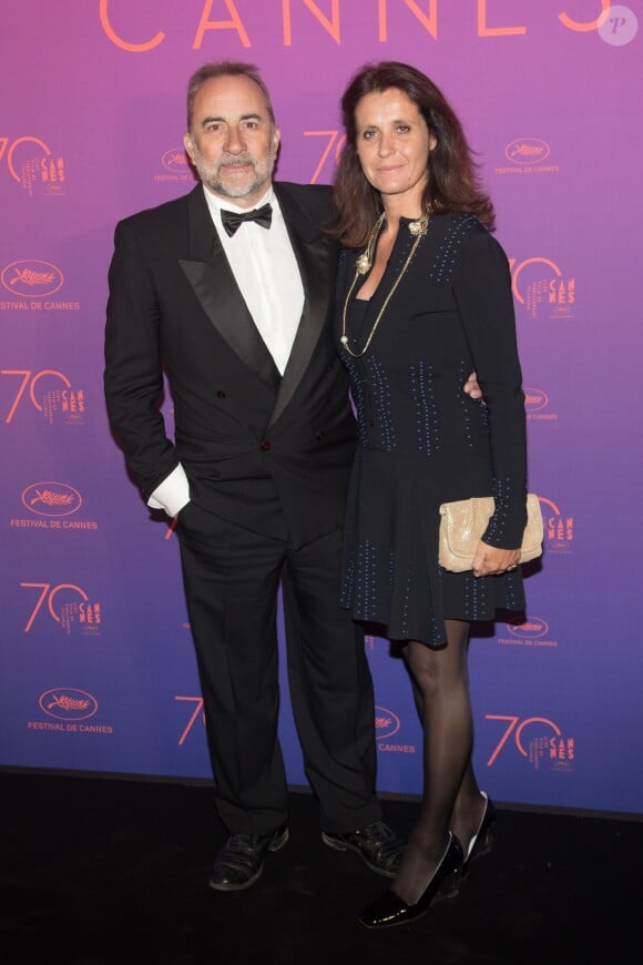 Antoine Duléry et sa femme Pascale Pouzadoux - Arrivées au dîner de la cérémonie d'ouverture du 70e Festival International du Film de Cannes. Le 17 mai 2017 © Borde-Jacovides-Moreau/Bestimage