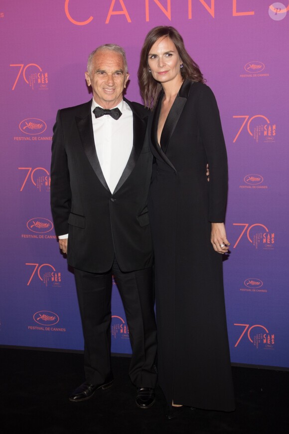 Alain Terzian et sa femme Brune de Margerie - Arrivées au dîner de la cérémonie d'ouverture du 70e Festival International du Film de Cannes. Le 17 mai 2017 © Borde-Jacovides-Moreau/Bestimage