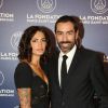 Exclusif - Robert Pirès et sa femme Jessica Lemarie - Dîner de gala au profit de la Fondation PSG au Parc des Princes à Paris le 16 mai 2017.