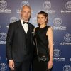 Exclusif - Thierry Omeyer et sa femme Laurence - Dîner de gala au profit de la Fondation PSG au Parc des Princes à Paris le 16 mai 2017.