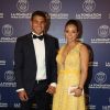 Exclusif  - Thiago Silva et sa femme Isabele - Dîner de gala au profit de la Fondation PSG au Parc des Princes à Paris le 16 mai 2017.