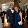 Exclusif - Daniel Narcisse et sa femme Emmanuelle - Dîner de gala au profit de la Fondation PSG au Parc des Princes à Paris le 16 mai 2017.