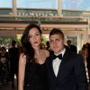 Exclusif - Marco Verratti et sa compagne Laura Zazzara - Dîner de gala au profit de la Fondation PSG au Parc des Princes à Paris le 16 mai 2017.