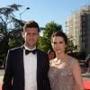 Exclusif - Thiago Motta et sa femme Francisca - Dîner de gala au profit de la Fondation PSG au Parc des Princes à Paris le 16 mai 2017. Rachid Bellak