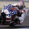 Nicky Hayden en novembre 2008 en Espagne, lors d'un entraînement. Le champion du monde MotoGP 2006 est mort le 22 mai 2017 dans un hôpital de Cesena en Italie, cinq jours après avoir été percuté par une voiture alors qu'il était à vélo.