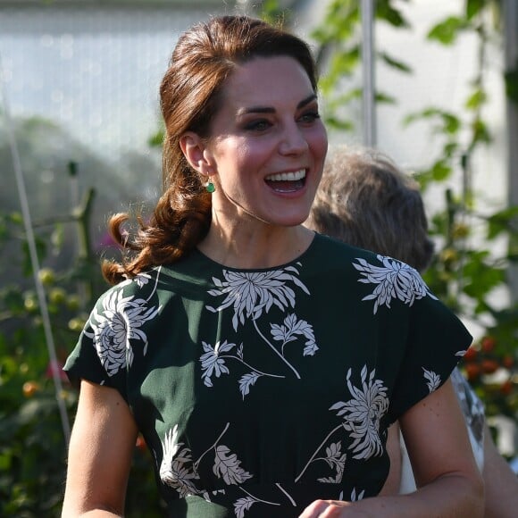 La duchesse Catherine de Cambridge prenait part le 22 mai 2017 à l'inauguration du Chelsea Flower Show au Royal Hospital Chelsea.