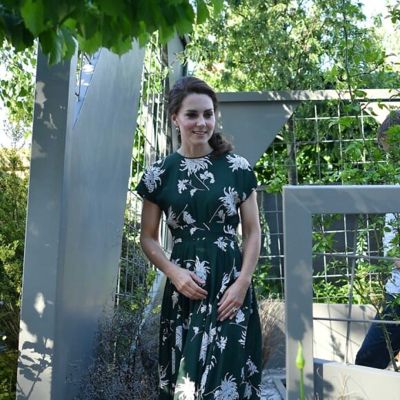 La duchesse Catherine de Cambridge prenait part le 22 mai 2017 à l'inauguration du Chelsea Flower Show au Royal Hospital Chelsea.