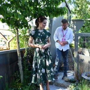 La duchesse Catherine de Cambridge prenait part le 22 mai 2017 à l'inauguration du Chelsea Flower Show au Royal Hospital Chelsea.