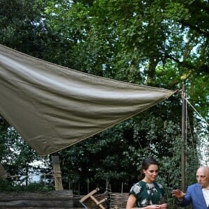 La duchesse Catherine de Cambridge prenait part le 22 mai 2017 à l'inauguration du Chelsea Flower Show au Royal Hospital Chelsea.