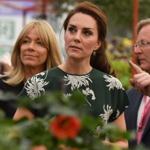 La duchesse Catherine de Cambridge prenait part le 22 mai 2017 à l'inauguration du Chelsea Flower Show au Royal Hospital Chelsea.