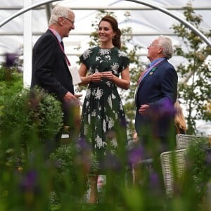 La duchesse Catherine de Cambridge prenait part le 22 mai 2017 à l'inauguration du Chelsea Flower Show au Royal Hospital Chelsea.