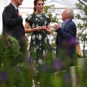 La duchesse Catherine de Cambridge prenait part le 22 mai 2017 à l'inauguration du Chelsea Flower Show au Royal Hospital Chelsea.