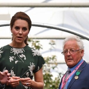 La duchesse Catherine de Cambridge prenait part le 22 mai 2017 à l'inauguration du Chelsea Flower Show au Royal Hospital Chelsea.