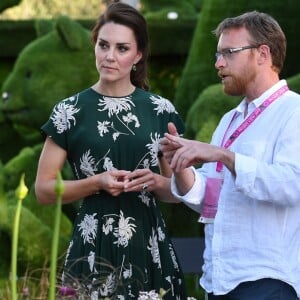 La duchesse Catherine de Cambridge prenait part le 22 mai 2017 à l'inauguration du Chelsea Flower Show au Royal Hospital Chelsea.