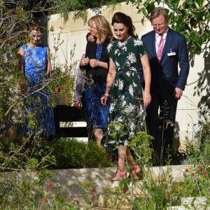 La duchesse Catherine de Cambridge prenait part le 22 mai 2017 à l'inauguration du Chelsea Flower Show au Royal Hospital Chelsea.