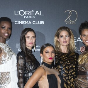 Alexina Graham, Neelam Gill, Maria Borges, Bianca Balti, Eva Longoria, Doutzen Kroes, Cindy Bruna, Lara Stone et Irina Shayk - Soirée du 20ème anniversaire de partenariat de L'Oréal Paris en tant que maquilleur officiel sur la plage du Grand Hyatt Cannes Hôtel Martinez lors du 70ème Festival International du film de Cannes, France, le 24 mai 2017. © Borde-Jacovides-Moreau/Bestimage