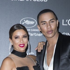 Eva Longoria et Olivier Rousteing - Soirée du 20ème anniversaire de partenariat de L'Oréal Paris en tant que maquilleur officiel sur la plage du Grand Hyatt Cannes Hôtel Martinez lors du 70ème Festival International du film de Cannes, France, le 24 mai 2017. © Borde-Jacovides-Moreau/Bestimage