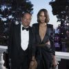 Gilles Mansard et Cindy Bruna - SSoirée de Grisogono "Love On The Rocks" à l'hôtel Eden Roc au Cap d'Antibes lors du 70 ème Festival International du Film de Cannes. Le 23 mai 2017.
