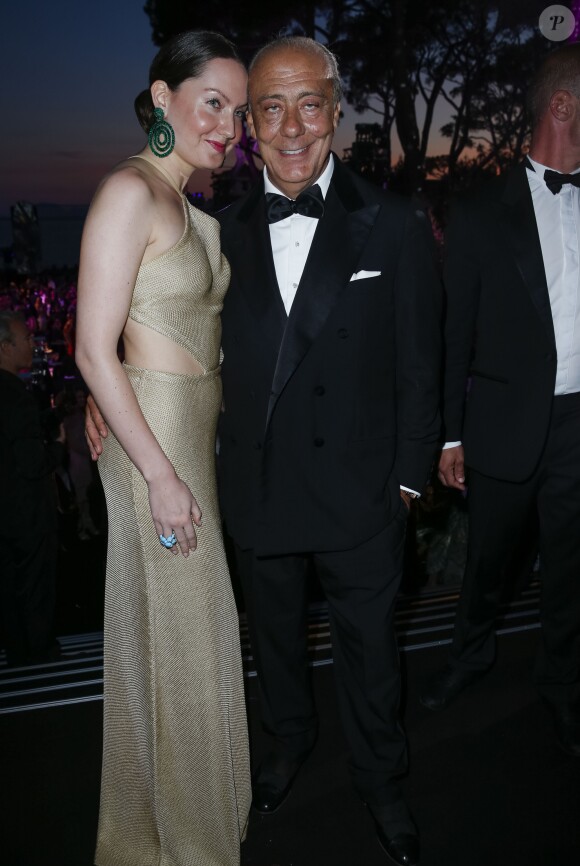 Fawaz Gruosi et sa femme Sophie Taylor - Soirée de Grisogono "Love On The Rocks" à l'hôtel Eden Roc au Cap d'Antibes lors du 70 ème Festival International du Film de Cannes. Le 23 mai 2017.