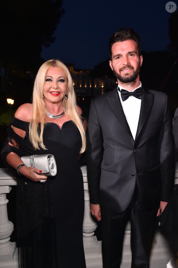 Monika Bacardi et Andrea Iervolino -Soirée de Grisogono "Love On The Rocks" à l'hôtel Eden Roc au Cap d'Antibes lors du 70 ème Festival International du Film de Cannes. Le 23 mai 2017.
