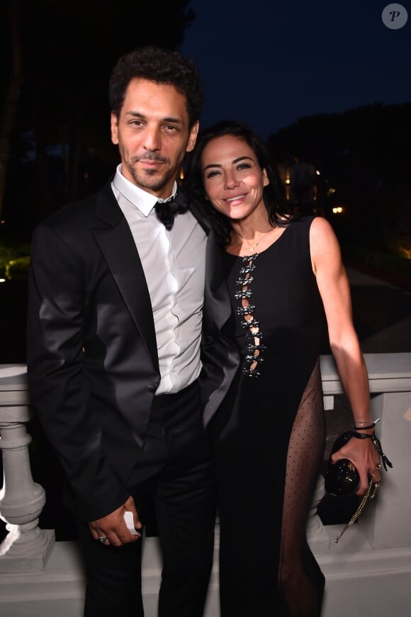 Tomer Sisley et sa compagne Sandra Zeitoun de Matteis - Soirée de Grisogono "Love On The Rocks" à l'hôtel Eden Roc au Cap d'Antibes lors du 70 ème Festival International du Film de Cannes. Le 23 mai 2017.