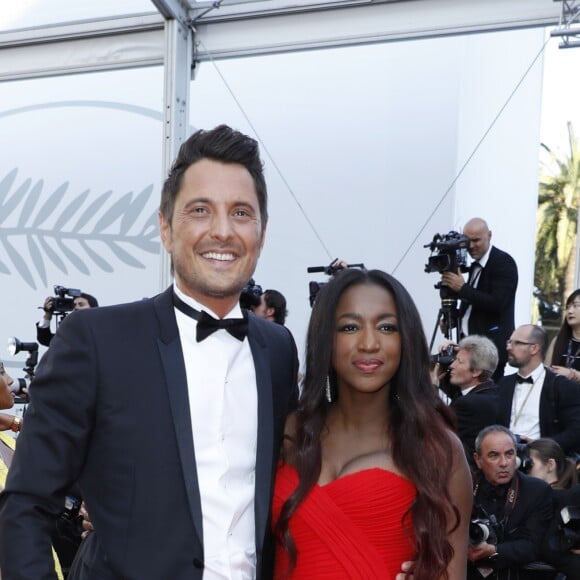 Hapsatou Sy et son compagnon Vincent Cerutti - Montée des marches du film "D'Après une Histoire Vraie" lors du 70e Festival International du Film de Cannes. Le 27 mai 2017. © Borde-Jacovides-Moreau / Bestimage