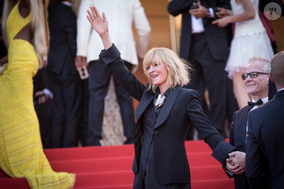 Uma Thurman - Montée des marches du film "D'Après une Histoire Vraie" lors du 70e Festival International du Film de Cannes. Le 27 mai 2017. © Borde-Jacovides-Moreau / Bestimage