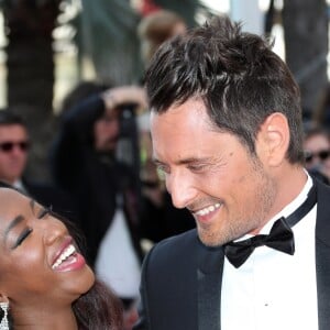 Hapsatou Sy et son compagnon Vincent Cerutti - Montée des marches du film "D'Après une Histoire Vraie" lors du 70e Festival International du Film de Cannes. Le 27 mai 2017. © Borde-Jacovides-Moreau / Bestimage