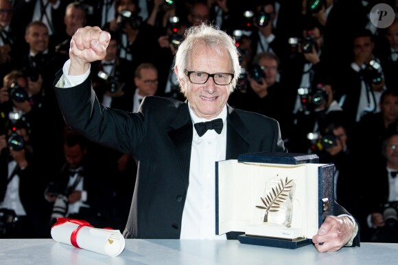 Ken Loach (Palme d'or pour "Moi, Daniel Blake") - Photocall de la remise des palmes du 69e Festival International du Film de Cannes. Le 22 mai 2016. © Olivier Borde-Cyril Moreau/Bestimage
