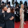 Will Smith et Agnès Jaoui / Uma Thurman (robe Atelier Versace) - Montée des marches de la cérémonie de clôture du 70ème Festival International du Film de Cannes. Le 28 mai 2017. © Borde-Jacovides-Moreau/Bestimage (photomontage)
