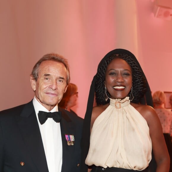 Semi- Exclusif - Jacky Ickx et sa femme Khadja Nin (représentante de l'A.M.A.D.E) - Gala du 75ème Grand Prix de Monaco le 28 mai 2017. © Claudia Albuquerque/Bestimage
