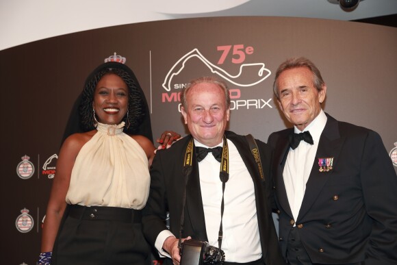 Semi- Exclusif - Jacky Ickx et sa femme Khadja Nin (représentante de l'A.M.A.D.E), le photographe Jean-Marc Folleté - Gala du 75ème Grand Prix de Monaco le 28 mai 2017. © Claudia Albuquerque/Bestimage