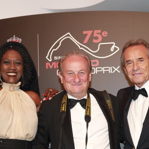 Semi- Exclusif - Jacky Ickx et sa femme Khadja Nin (représentante de l'A.M.A.D.E), le photographe Jean-Marc Folleté - Gala du 75ème Grand Prix de Monaco le 28 mai 2017. © Claudia Albuquerque/Bestimage