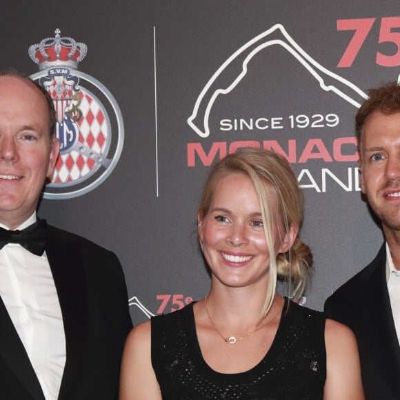 Semi- Exclusif - Le prince Albert II de Monaco, Sebastian Vettel et sa compagne Hanna Prater - Gala du 75ème Grand Prix de Monaco le 28 mai 2017. © Claudia Albuquerque/Bestimage