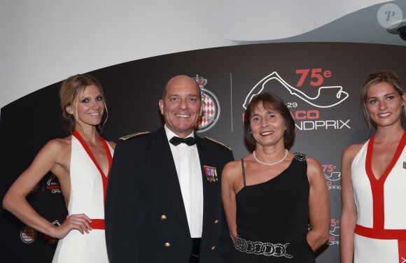 Semi- Exclusif - Le Général David Galtier et sa femme - Gala du 75ème Grand Prix de Monaco le 28 mai 2017. © Claudia Albuquerque/Bestimage