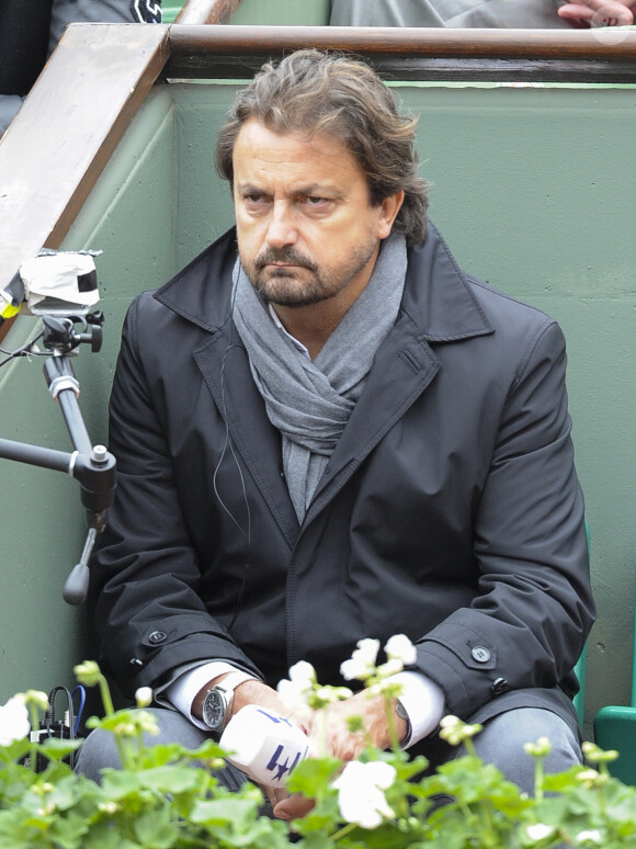 Henri Leconte - People dans les tribunes des internationaux de France de tennis à Roland Garros le 1er juin 2016. © Pierre Perusseau / Bestimage