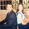 Archives - Olivier Chiabodo et Frédérique Le Calvez sur le plateau de l'émission "La roue de la fortune" en 1994.