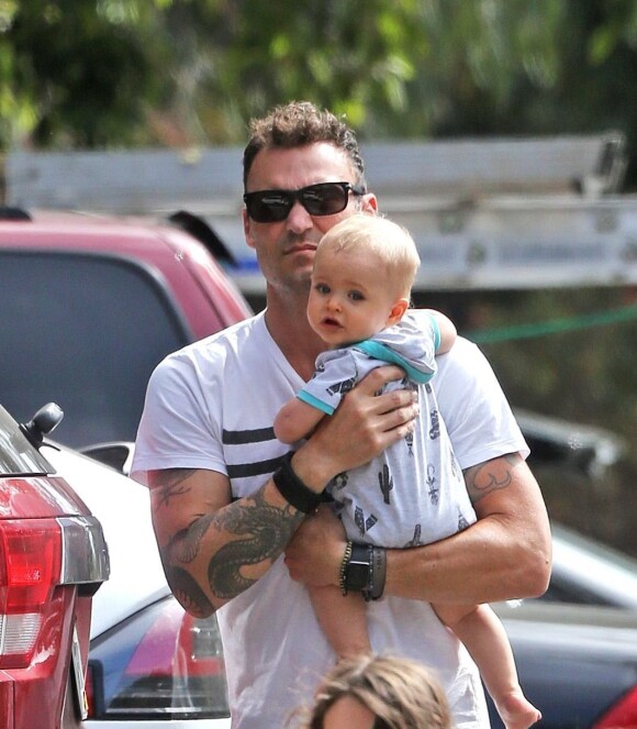 Exclusif - Brian Austin Green et Journey - Megan Fox et son mari Brian Austin Green sont allés déjeuner avec leurs enfants Noah, Journey et Bodhi au restaurant Nobu à Malibu, le 22 mai 2017