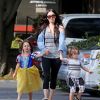 Exclusif - Megan Fox et son mari Brian Austin Green sont allés déjeuner avec leurs enfants Noah, Journey et Bodhi au restaurant Nobu à Malibu, le 22 mai 2017