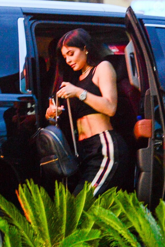 Kylie Jenner et son compagnon Travis Scott à Miami, le 6 juin 2017