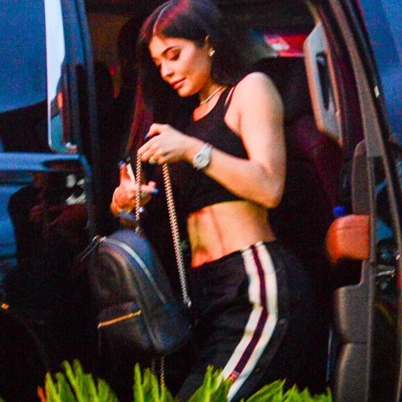 Kylie Jenner et son compagnon Travis Scott à Miami, le 6 juin 2017