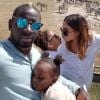 Mamadou Sakho en vacances en Tanzanie avec sa femme Majda et leurs deux filles Aïda et Sienna, juin 2017.