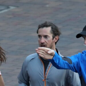 Exclusif - Pippa Middleton, son mari James Matthews et leur coach font un jogging à Sydney, en Australie. Le 31 mai 2017.