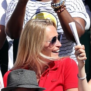 Emilie Fillion Girault, Estelle Lefébure et sa fille Emma Smet assistent à la finale simple dames de Roland-Garros. Paris, le 10 juin 2017. © Dominique Jacovides - Cyril Moreau/ Bestimage