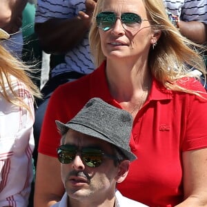 Emilie Fillion Girault, Estelle Lefébure et sa fille Emma Smet assistent à la finale simple dames de Roland-Garros. Paris, le 10 juin 2017. © Dominique Jacovides - Cyril Moreau/ Bestimage