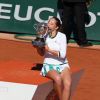 Jelena Ostapenko remporte la finale dames des Internationaux de Tennis de Roland-Garros à Paris. Le 10 juin 2017 © Jacovides-Moreau / Bestimage