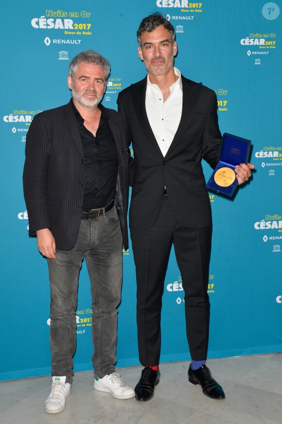 Stéphane Brizé et Daniel Mulloy - Dîner de gala "Les Nuits en Or 2017" à l'Unesco organisé par l'Académie des César à Paris le 12 juin 2017. © Coadic Guirec/Bestimage